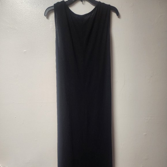 Swimsuits for all black maxi coverup 22/24 Polyester blend Hi-Low hem Pool - Picture 4 of 10